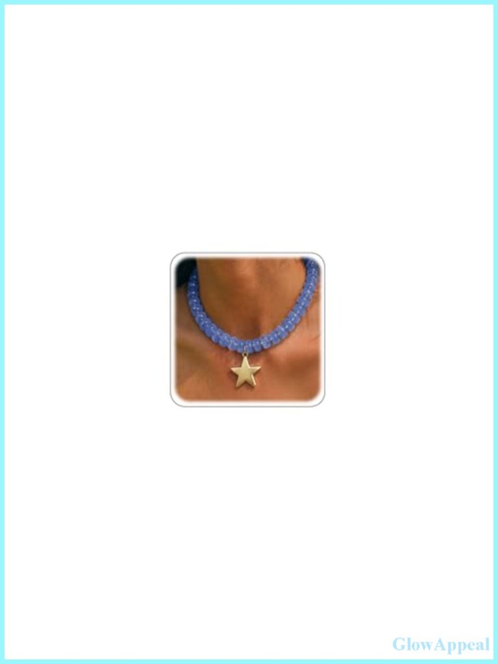 Chunky Beaded Star Pendant Necklace Women Boho Beach Jewelry
